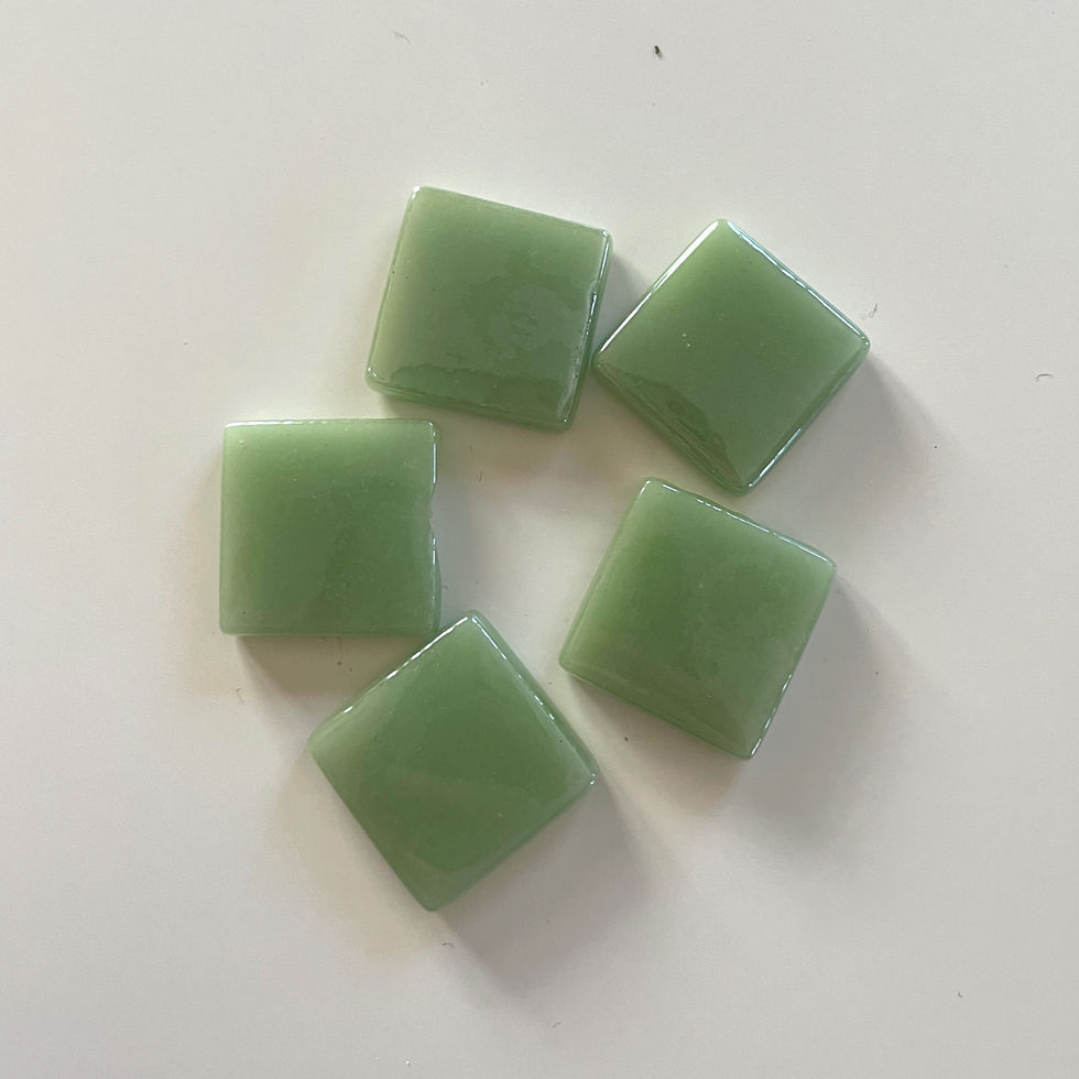 Küçük resim: 20x20mm - MİNT YEŞİL  Sanatsal Cam Mozaik (13) 