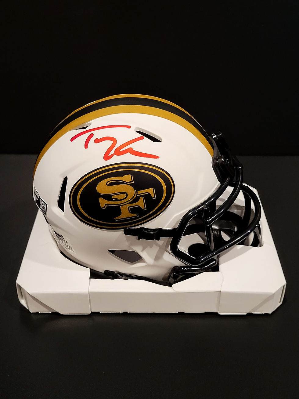 Trey Lance Signed/AUTO 49ers Lunar Eclipse Mini Helmet - Fanatics COA