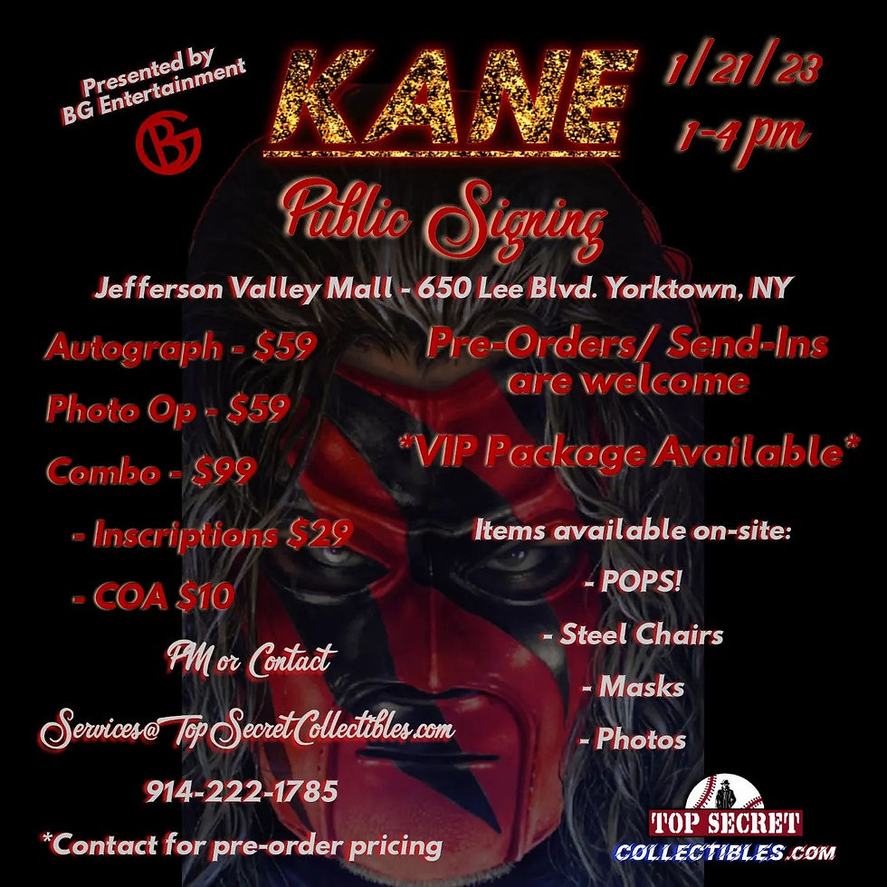 Kane Public Signing