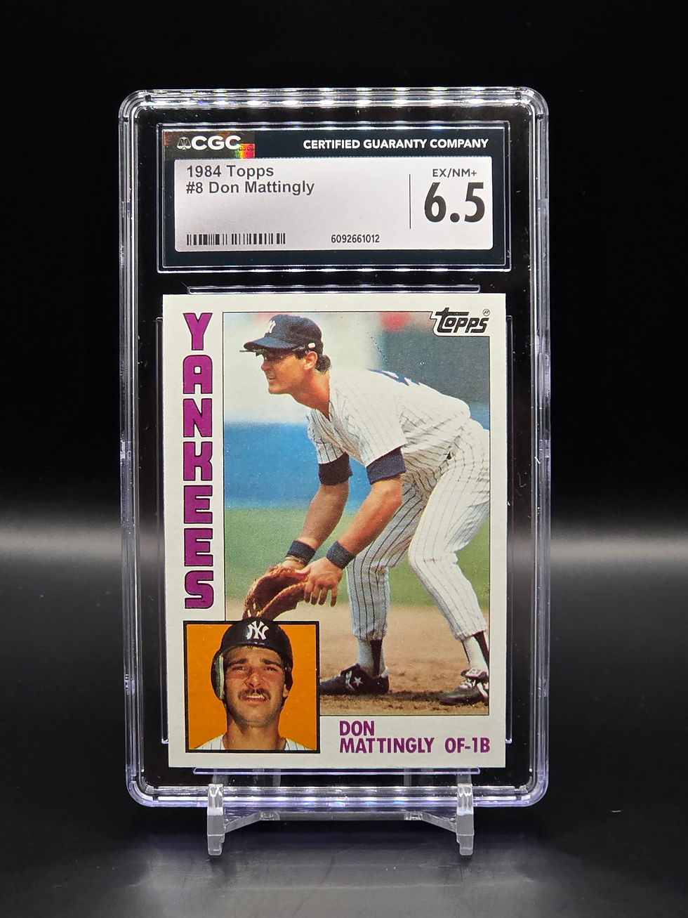 Don Mattingly 1984 Topps Rookie Card #8 RC - NY Yankees: CGC 6.5