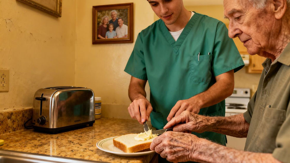 Veteran in home care at CaringPeople