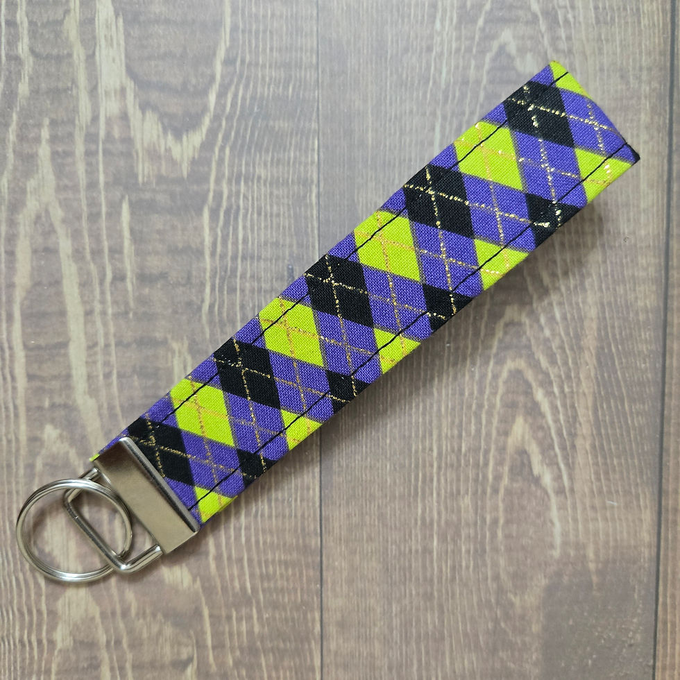 Thumbnail: Purple Green Diamonds Wristlet