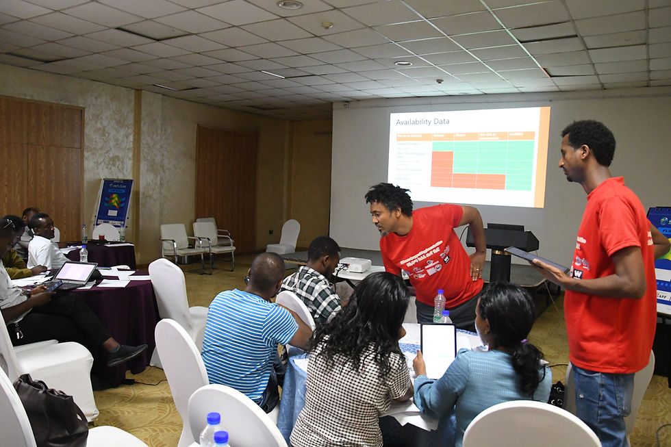 health professional trained eye health worker group during a training session