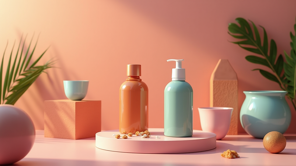 Wide angle view of a vibrant Instagram feed showcasing various products