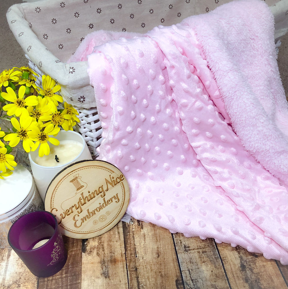 Personalised Pink Mink Blanket