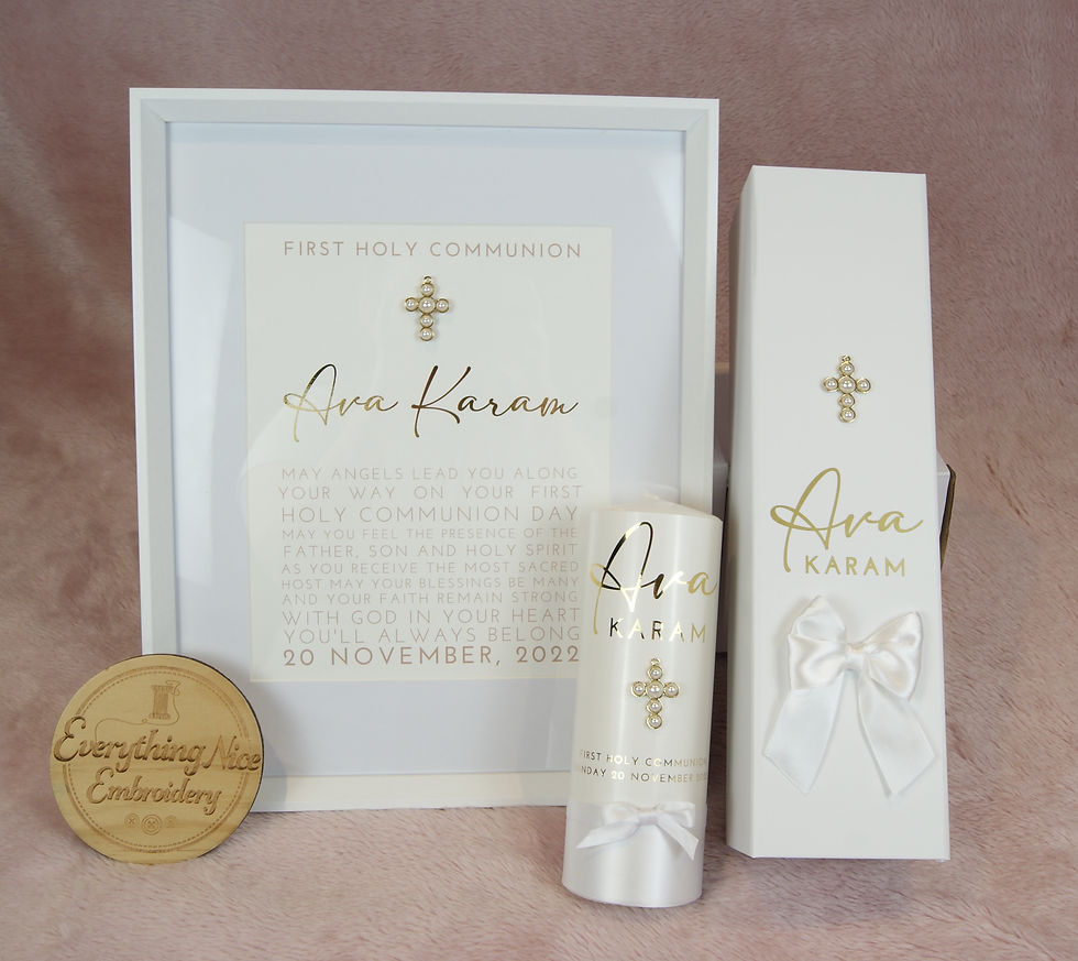 Holy Communion Candle and Frame Pack