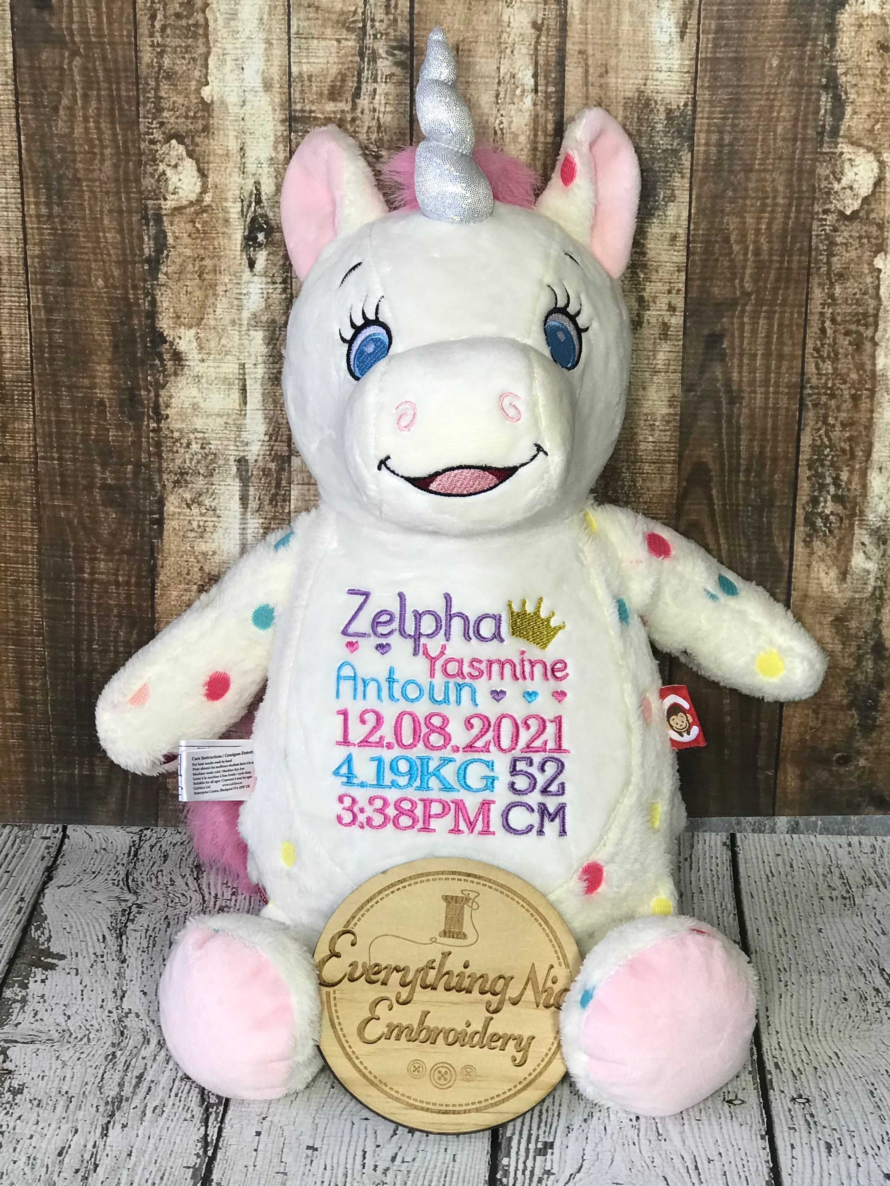Personalised Spotted Unicorn - Crown