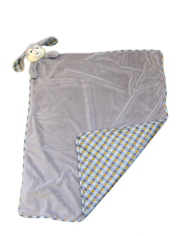 Personalised Grey Spotted Bunny Blanket