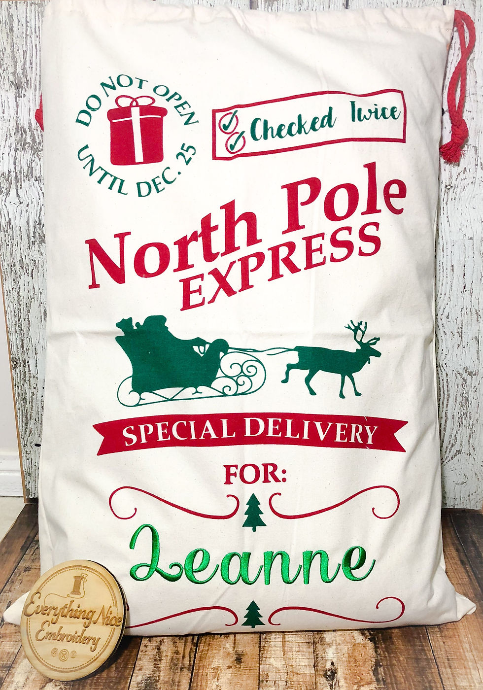 North Pole Express Christmas Sack - Girl