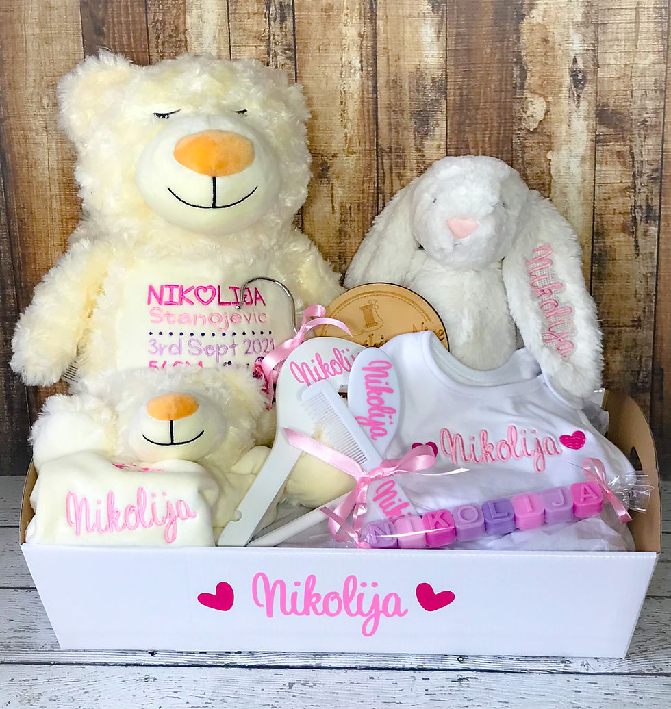 Personalised Jellycat Baby Girl Gift Set - Guardian