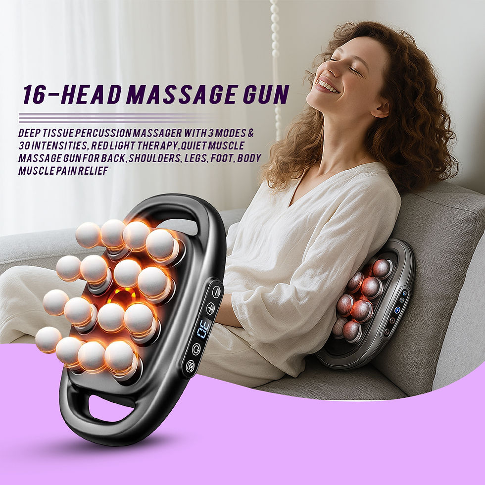 Thumbnail: 16-Head Muscle Massage Gun Deep Tissue Percussion Massager for Muscle Relaxation
