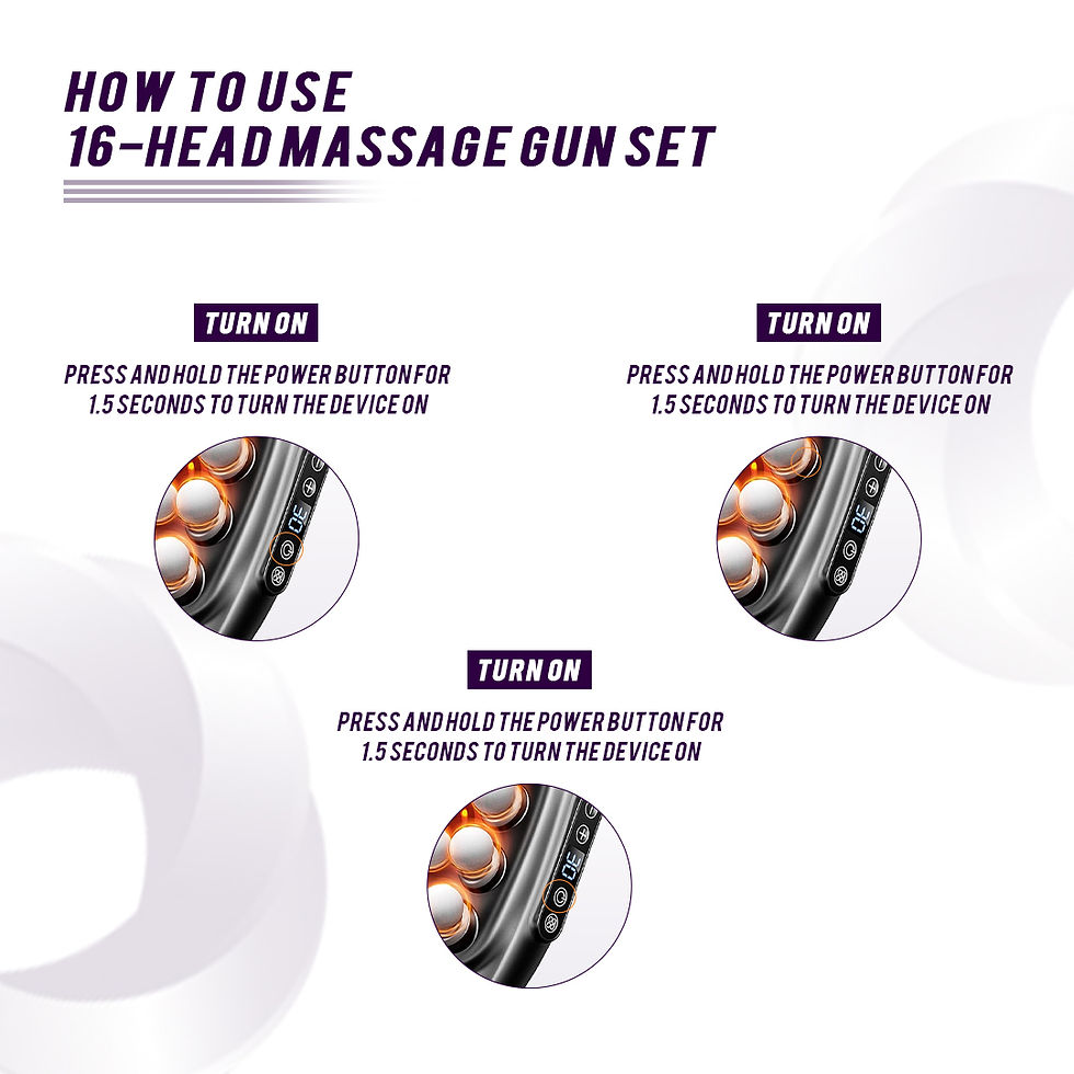 Thumbnail: 16-Head Muscle Massage Gun Deep Tissue Percussion Massager for Muscle Relaxation