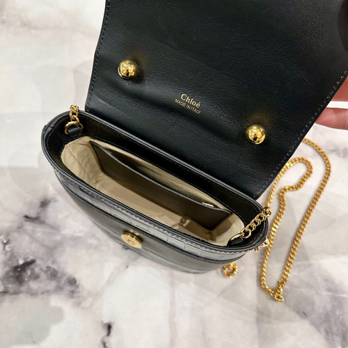 Chloe Croc Embossed Evening Bag | addictionstudios