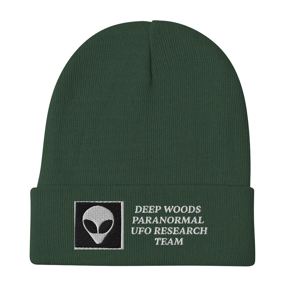Thumbnail: Deep Woods Paranormal Alien Embroidered Beanie
