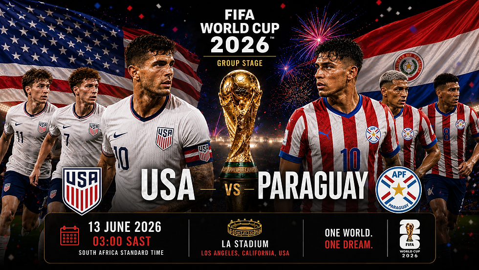 Featured Match-Up | 🌏 FIFA World Cup 2026 | 🇺🇸 USA vs 🇵🇾 Paraguay | 13 June 2026 | Los Angeles Stadium