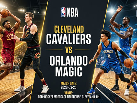 Featured Match-Up | ๐บ๐ธ NBA | Cleveland Cavaliersย vs Orlando Magic | ๐๏ธ 24 March 2026 | ๐๏ธ Rocket Mortgage FieldHouse