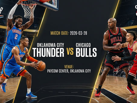 Featured Match-Up | ๐บ๐ธ NBA | Oklahoma City Thunder vs Chicago Bulls | ๐๏ธ 28 March 2026 | ๐๏ธ Paycom Center