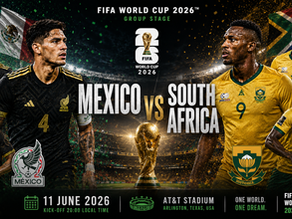 Featured Match-Up | ๐ FIFA World Cup 2026 | ๐ฒ๐ฝ Mexico vs ๐ฟ๐ฆ South Africa | ๐
11 June 2026 | ๐๏ธ AT&T Stadium, Texas