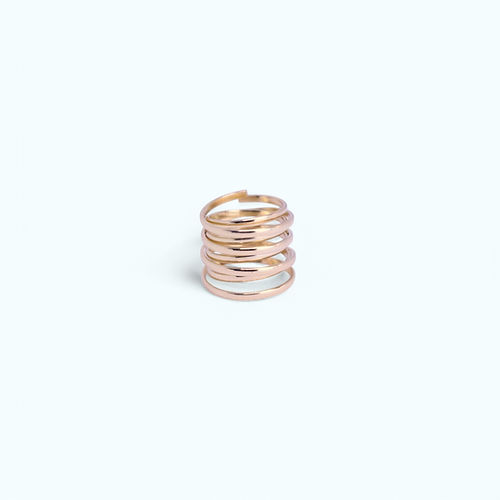 Anello dorato a spirale donna – modello Vittoria
