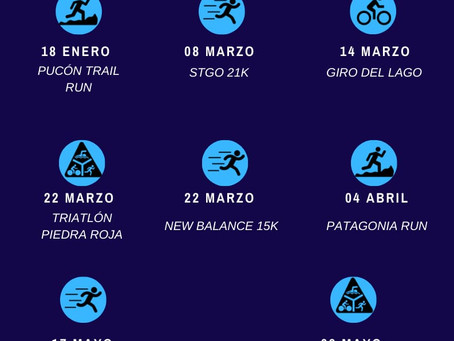 Calendario carreras oficiales. Primer semestre 2020