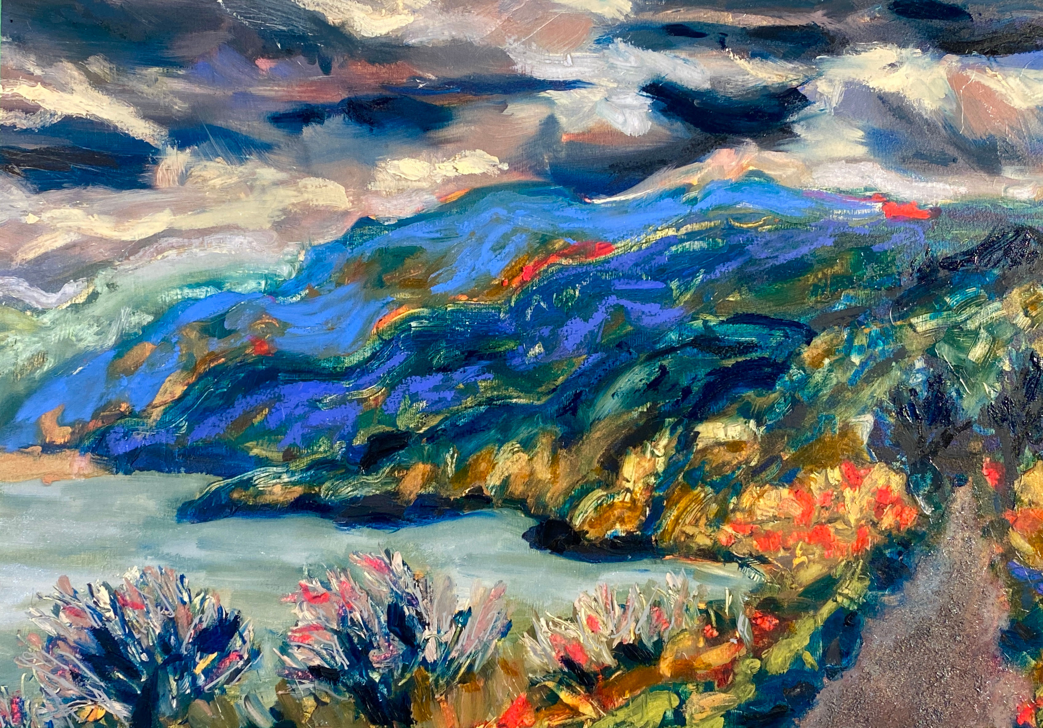 Stormy Skies over the KVR Hand Embellished Print