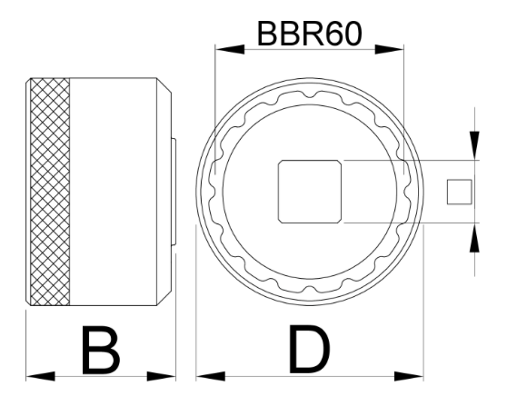 縮圖：Unior Bottom bracket socket BBR60