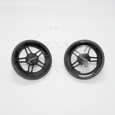brompton用　ti parts イージーホイール　 Easy Wheel Ti Parts Workshop Alloy EZY Wheels (Black/66mm) – Brompton