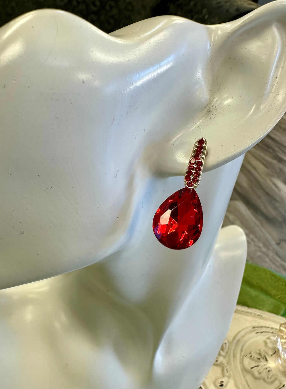 Thumbnail: Crystal Teardrop Earring