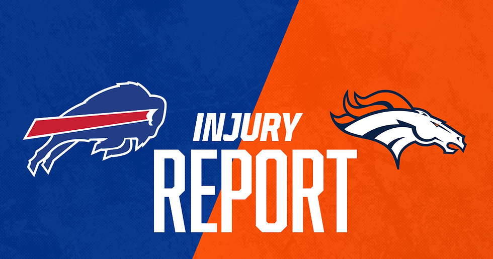 Broncos - Bills Injury Report 