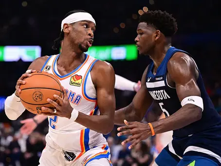 Shai Gilgeous Alexander Extends Historic 20 Point Streak as Oklahoma City Thunder Defeat Minnesota Timberwolves 116-103