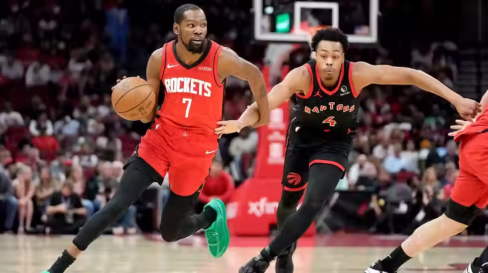 Durant and Thompson Propel Rockets Past Raptors, 113-99