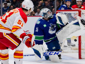 The Calgary Flames triumphed over the Vancouver Canucks with a score of 6-5 in overtime.