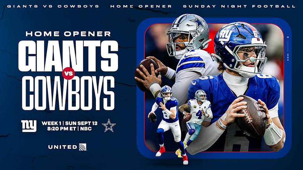 Harbaugh’s Giants to Open 2026 Season vs. Cowboys on ‘Sunday Night Football.
