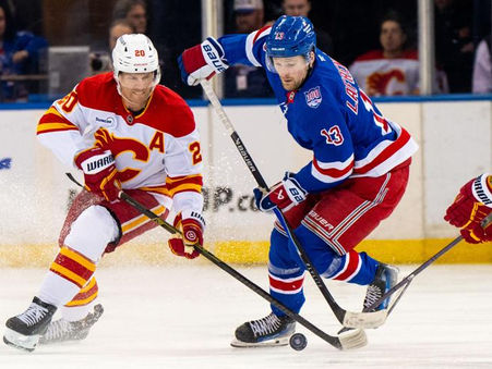 Lafrenière’s Hat Trick Powers Rangers Past Flames, 4-0.