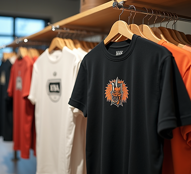 branded tshirts on display.png