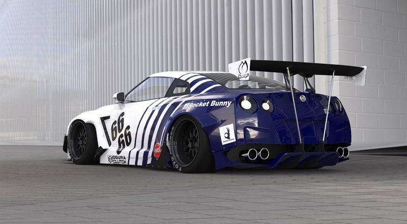 Thumbnail: 08-16' GTR R35 ROCKET BUNNY WIDEBODY STYLE GT WING