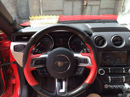 Thumbnail: FORD MUSTANG BZM STYLE ANODIZED EXTENDED SHIFT PADDLE (BLACK/RED/SILVER)