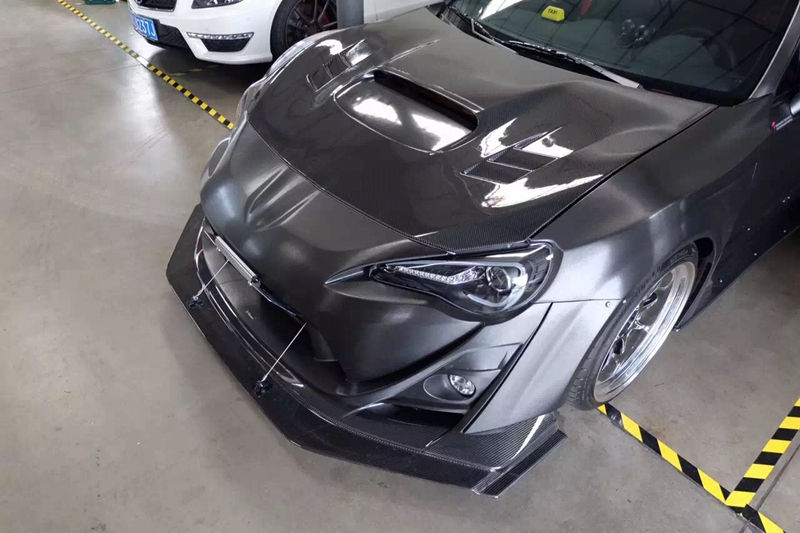 Thumbnail: 86/BRZ GT86/FT86/FRS VARIS WIDE VER.STYLE FRONT BUMPER DIFFUSER W/ CANARD