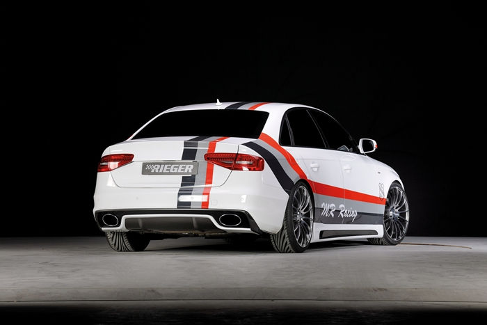 Thumbnail: A4 B8 FACELIFT MODEL RIGER RS5 STYLE REAR DIFFUSER (FOR S-LINE REAR BUMPER ONLY)