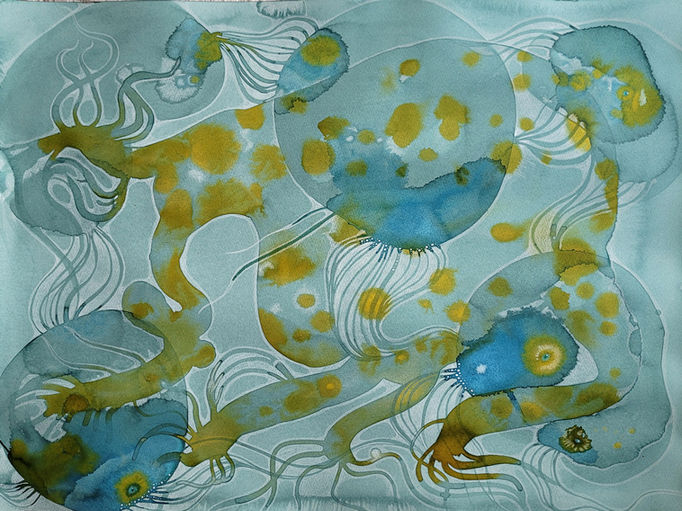 Blue Water painting by KABlackburn