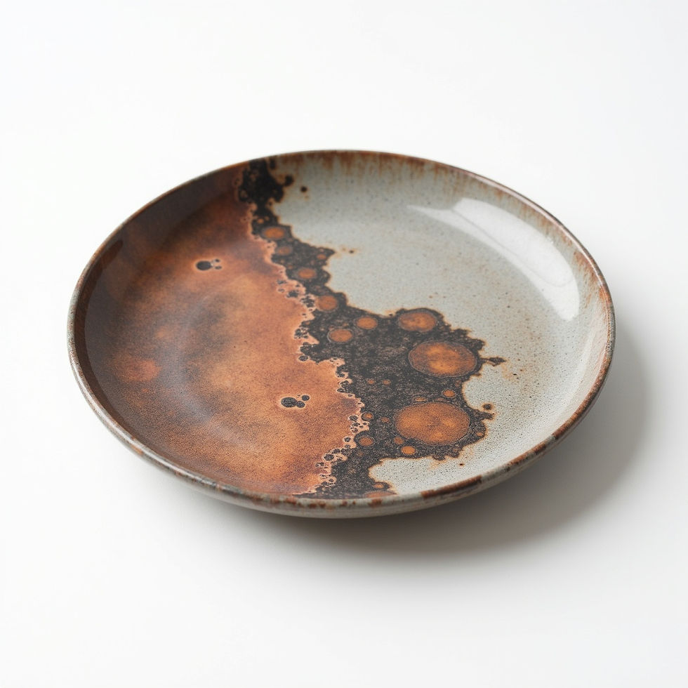 Abstract Raku Platter