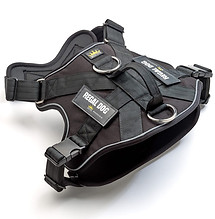 Black Tactical Dog Harness Back