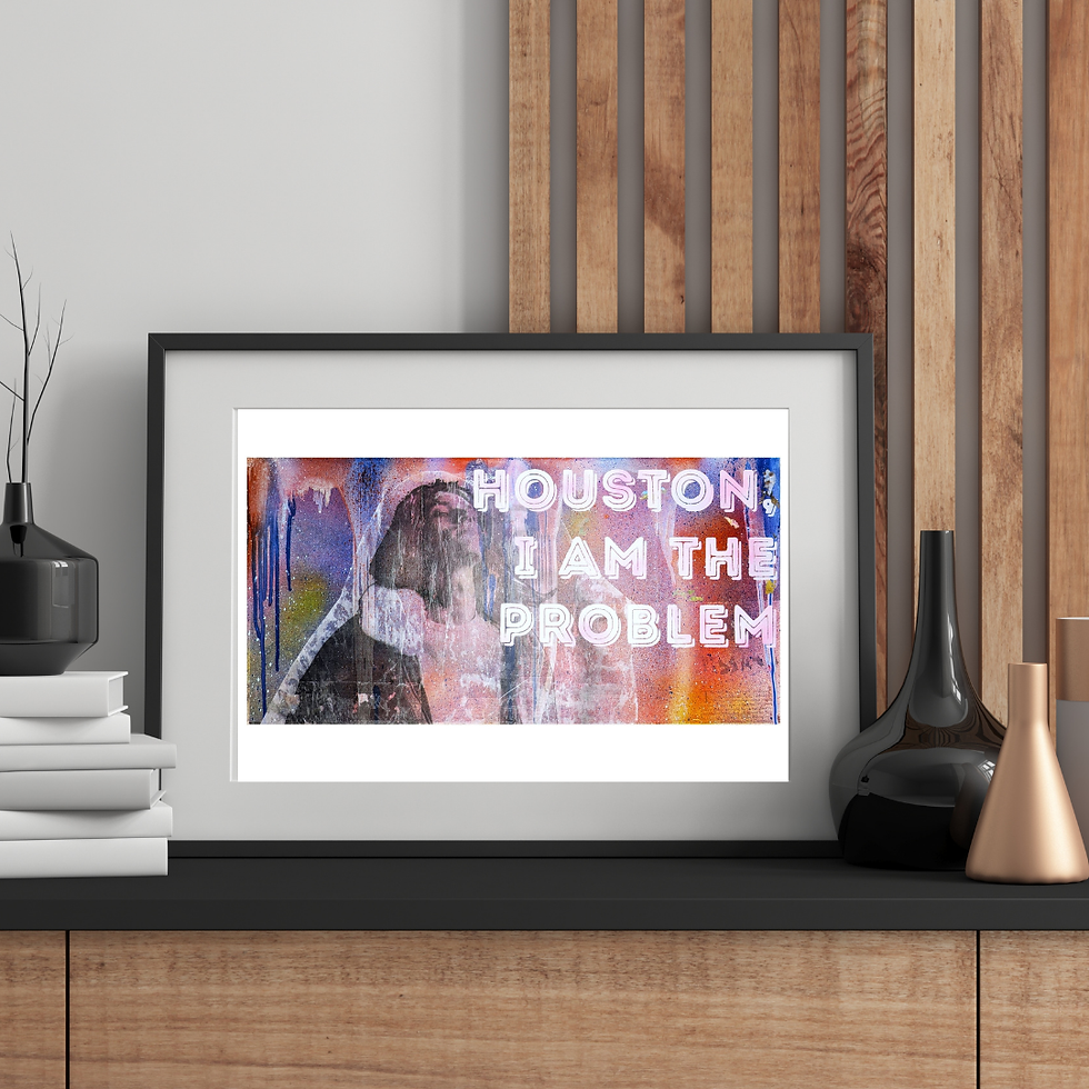 Thumbnail: In a Dissociative State 11 "Houston I am the problem..." Art Print - 8"X12"