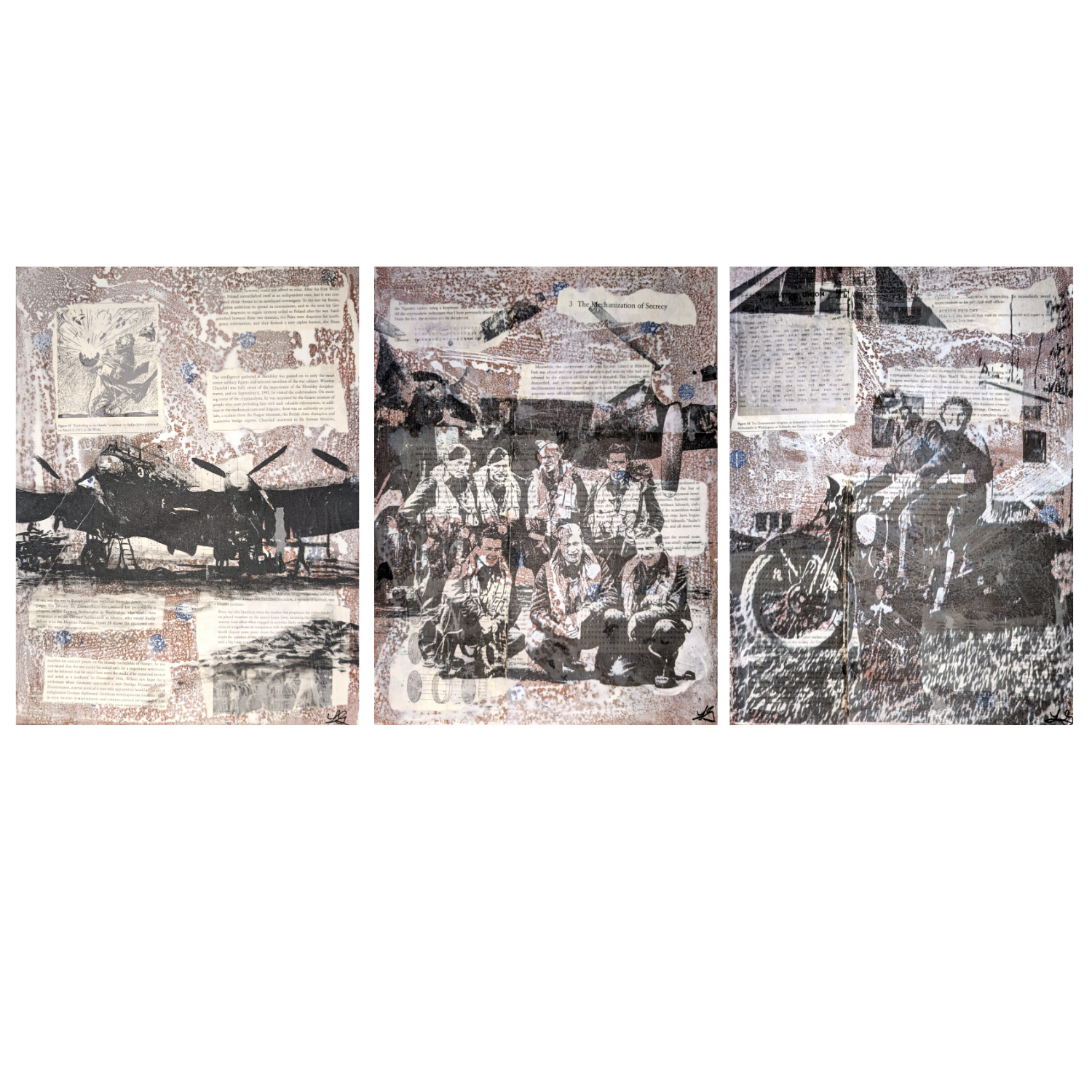 Wars of Our Past Made Present 1 to 3 (Portrait) - Triptych Set (Original)