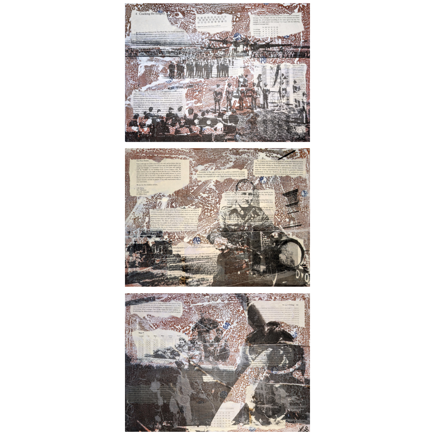 Wars of Our Past Made Present 4 to 6 (Landscape) - Triptych Set (Original)