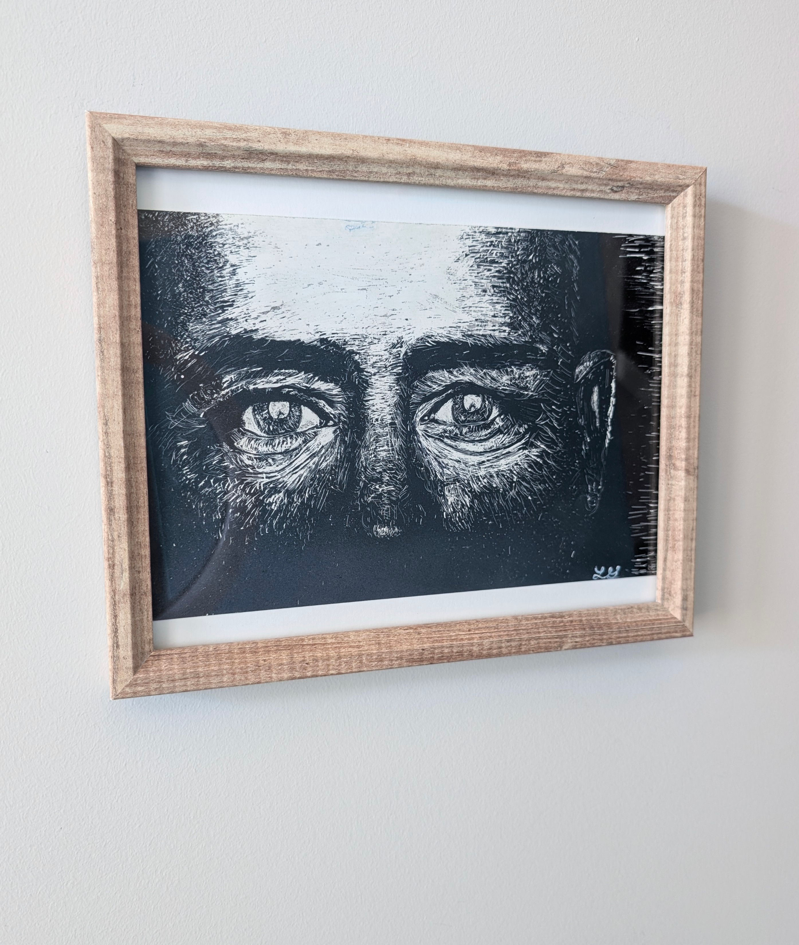 Untitled Portrait 3 on Scratchboard