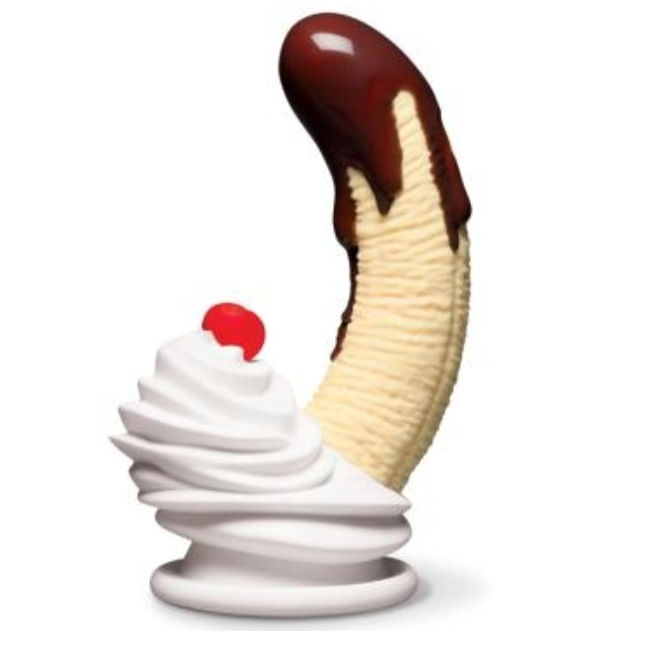 Chocolate Dipped Banana Split Premium Silicone Dildo