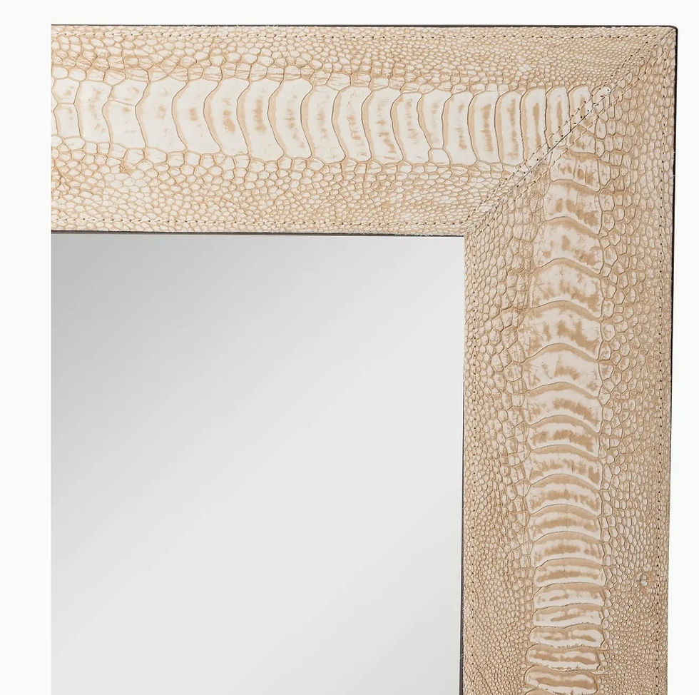 Thumbnail: Ostrich Leather Rectangle Mirrors
