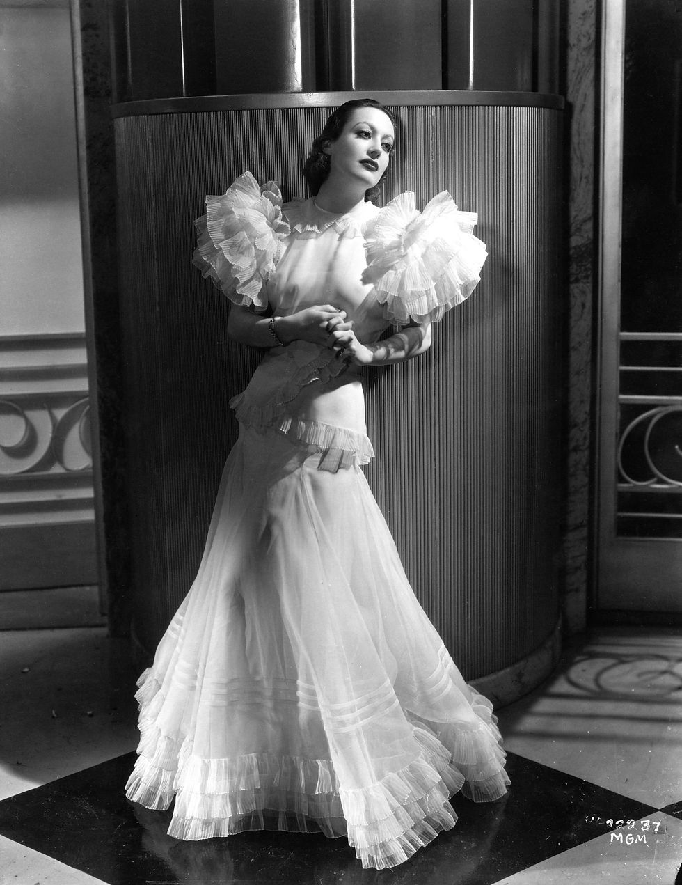 Joan Crawford in the Letty Lynton dress designed by Adrian