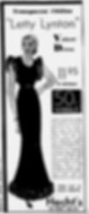 A 1932 newspaper advertisement for a "Letty Lynton Dress" 